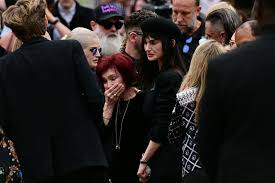 Sharon Osbourne breaks down during Ozzy Osbourne funeral procession