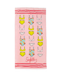 Seafolly Spring Bloom Kids Cotton Velour Beach Towel Multicolor Beach Towel Spring Blooms Seafolly