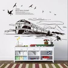 3 garis melengkung melambangkan gerakan yang dinamis pt kai dalam mencapai visi dan misinya. Stiker Dinding 60x90cm Motif Karakter Lukisan Sketsa Kereta Api Dekorasi Office Kantor Lazada Indonesia