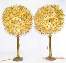 The capiz shell is found in the pacific off the coast of the philippines, and long before it became such a popular decorative item it was best known as whatever you call it, capiz is absolutely gorgeous when used in light fixtures, whether tightly arranged in a drum shade or grouped in a cascading candelier. Placuna Placenta Table Lamps Vintageinfo All About Vintage Lighting