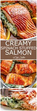 Slivochnyj Shpinat Farshirovannyj Lososem V Chesnochnom Masle Creamy Spinach Stuffed Salmon In Garlic Butter Cafe De Seafood Recipes Salmon Recipes Salmon Dishes 1 salmon roe, to taste. creamy spinach stuffed salmon in