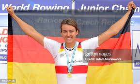 Judith Sievers of Germany celebrates her first place in the Junior... News  Photo