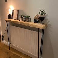 Live Edge Round Corners Console Table With Hairpin Legs Live Edge Wooden Rustic Hallway Table Uk 48 Hours Dispatch 48 Hours Delivery In 2020 Console Table Rustic Hallway Table Narrow Console Table Complement contemporary hallways and landings with a chic, modern console table.