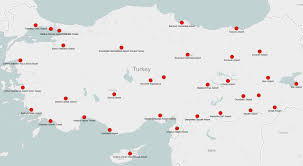 Karte der türkei die grenze zwischen griechenland und der türkei ist eine landgrenze von 192 kilometern länge 1 , sowie eine seegrenze in der ostägäis. Turkei Flughafen Map Karte Von Der Turkei Zeigen Flughafen In West Asien Asia