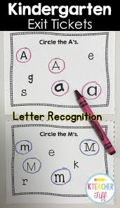 Kindergarten Exit Tickets Letter Recognition Kindergarten Exit Ticket Letter Recognition Letter Recognition Kindergarten