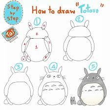 How To Draw Totoro Totoro Drawing Totoro Crafts Sweet Drawings