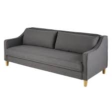 Colorazione a scelta nel tipo di rivestimento (in pelle, ecopelle, microfibra o tessuto). Divano Letto A 3 Posti Grigio Tortora Jackie Maisons Du Monde