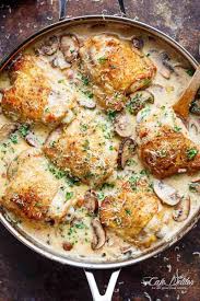 A Thick And Lightened Up Creamy Parmesan Herb Chicken Mushroom Is Your New Favourite Dinner Recipe With No H Chicken Mushroom Recipes Recipes Mushroom Chicken