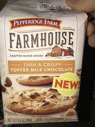 Pepperidge Farm Farmhouse Crafted Bake Goods Thin Crispy Toffee Milk Chocolate Cookies Pepperidge Farm Cookies Food Healthy Snacks Recipes