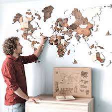 It makes a very cool gift for family, friends, coworkers, or yourself to mark your travels. World S First 3d Wooden Maps 360 Magazine Art Music Design Fashion Auto Travel Food Health