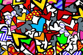 Polzovatelskie Holst Romero Britto Kartin Plakat Deti Oboi Rb Romero Britto Serdca Stiker Steny Iskusstva Naklejki Home Deco Britto Art Romero Britto Art Art