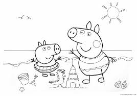 All coloring pages » cartoon » peppa pig » danny dog danny dog coloring page peppa, the little preschool pig, and her friends teach your kids a lot through all their daily activities and games. Peppa Pig Coloring Pages Cartoons Peppa Pig Castle Beach Printable 2020 4841 Coloring4free Coloring4free Com