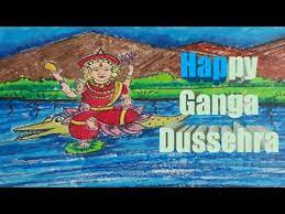 The ganga dussehra is one of the most auspicious festivals in hinduism. Rongtuli Maa Ganga Dussehra Special With Oil Pastels Colour Happy Ganga Dussehra Festival Drawing Youtube