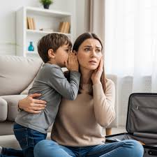 My seven-year-old son crawled into my bed trembling and told me, "Mommy,  Daddy has a girlfriend, and when you travel, he's going to take all your  money." That night I canceled my