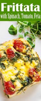 I Love This Frittata With Spinach Tomatoes And Feta Cheese It S A Perfect Make Ahead Breakfast Bake All In One Frittata Recipes Vegetarian Recipes Recipes