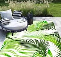 Amazon.com: Realistic 5x7 Teal Green Tropical Palm Leaf ...