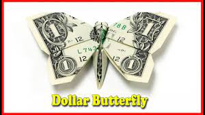 Easy money origami butterfly step 6: How To Make A Money Origami Butterfly Tutorial Diy At Home Youtube