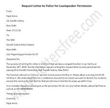 How to write formal letters. Police Permission Letter For Dj Loudspeaker In English