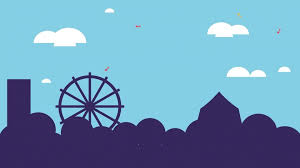 تصميم بسيط الكرتون خلفية ملاهي simple cartoon background design design