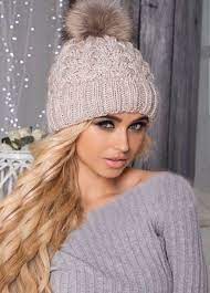 Fur Pom Pom Fleece Lined Beanie Pom Pom Hat Knit Beanie Women Winter Hat Chunky Hat Knit Beanie Hat Chunky Beanie Fur Pompom Hat Hat Knitted Hats Beanie Hats Crochet Hats