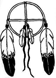 Eagle Feather Outline Outline drawing of native cap of indian with feathers and decorations. eagle feather outline