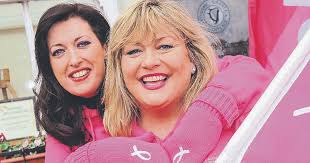 Getting ready for the pink ribbon walk