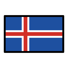 La bandera de islandia representa al país que conocemos oficialmente como islandia , este país está situado dentro de europa y es una isla rodeada por el océano atlántico. Flag Iceland Emoji