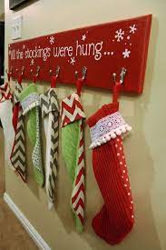Stocking Hanging Board Great Idea For Those Without A Mantle Or Those That Actually Burn Fires In Their Christmas Stockings Christmas Diy Christmas Decor Diy