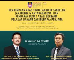 Bersama timbalan naib canselor (hep) | uitm dihatiku. Perjumpaan Khas Timbalan Naib Canselor Pusat Asasi Uitm Facebook
