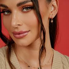 Bijoux Hillary Collier Coeur Les Felines Deals (Boucles d'oreilles stars  plaqué or)