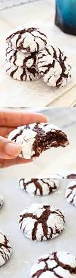 Chocolate Crinkle Cookies The Perfect Holiday And Christmas Cookies Recipe Homemade Sweet Beautiful With Cookies Recipes Christmas Desserts Cookie Recipes