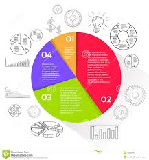 Finance Pie Diagram Circle Infographic With Stock Vector