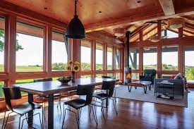This Delightful Rustic Rural Retreat Offers A Serene Getaway In Wisconsin Rural Retreats Barn Style House Log Home Interior