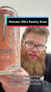 Monster Ultra Peachy Keen live taste test #monster #monsterultra #caff...