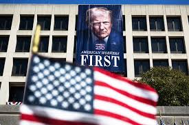 The places where the government has put Trump’s name and face