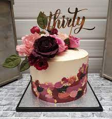 30th birthday greeting template with floral number illustration. Shaz On Instagram 30th Birthday Cake For A Special Someone Red Vel 30th Birthday Cake For Women Birthday Cake For Women Simple 40th Birthday Cake For Women