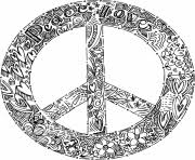 This groovy peace love and toke coloring page features three marijuana leaves on a peace symbol surrounded by hearts. Peace Sign Printable Coloring Pages Printable