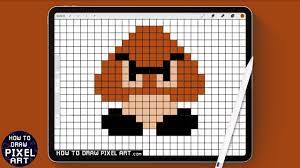 Maybe you would like to learn more about one of these? How To Draw Goomba Pixel Art Tutorial Super Mario Bros ã‚¯ãƒªãƒœãƒ¼ Procreate Youtube