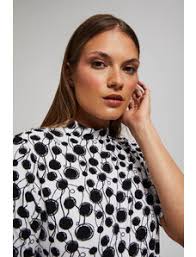 ELISE RYAN Bílá halenka s černým lemem