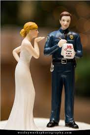Creative Wedding Ideas Creative Cake Toppers Police Cake Centerpieces Wardrobe Wedding Ideas Wes Police Wedding The Office Wedding Police Officer Wedding