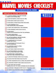 The Best Way To Watch Marvel Movies In Order And Free Printable Checklist Https Cherish365 Com Watch Marvel Movies In Order Marvel Movies Marvel Movies List