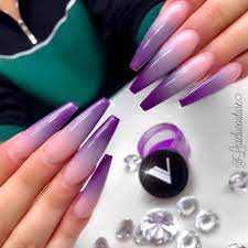 Ombre 115 Stoked With Prettiest Pink Purple Acrylic Nails Purple Ombre Nails Best Acrylic Nails