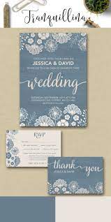 Dusty Blue Wedding Invitation Rustic Wedding Invitation Printable Set Ivory Wedding Invite Suite Spring Summer Floral Wedding Invitation Undangan Pernikahan Cetak Kartu Pernikahan Desain Undangan Perkawinan