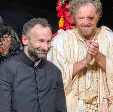 Kirill Petrenko, Lead Conductor of the Berlin Philharmonic, with baritone  Christian Gerhaher (Wotam), following the April 1st performance of Richard Wagner's  Das Rheingold in the Felsenreitschule at Osterfestspiele Salzburg.