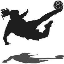 Image result for girl kicking soccer ball clip art