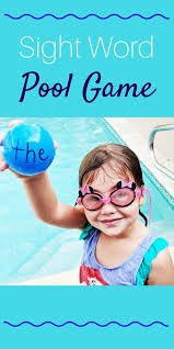 Sight Word Pool Game Sight Words Kindergarten Sight Words Pool Games