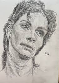 Quick freehand sketches of 90s beauties.. Monica Bellucci and Catherine  Zeta Jones using mechanical pencil..