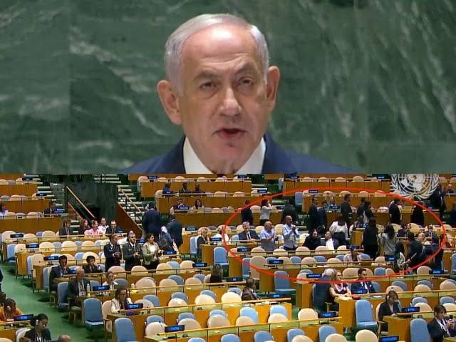 UN sees rare en mass walkout as Netanyahu speaks