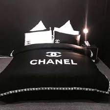 高級 ブランド寝具 どんす織りの綿布のジャカード chanelシャネル 寝具 布団カバー4点セット 綿 100 パイル 掛け布団1 chanel bedding chanel inspired room bed linens luxury