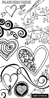 Heart Doodles Clipart Png Printable Valentine Graphics Etsy Heart Doodle Heart Clip Art Valentine Coloring Pages